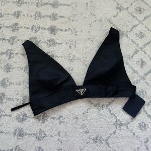 Prada Logo Nylon Bralette